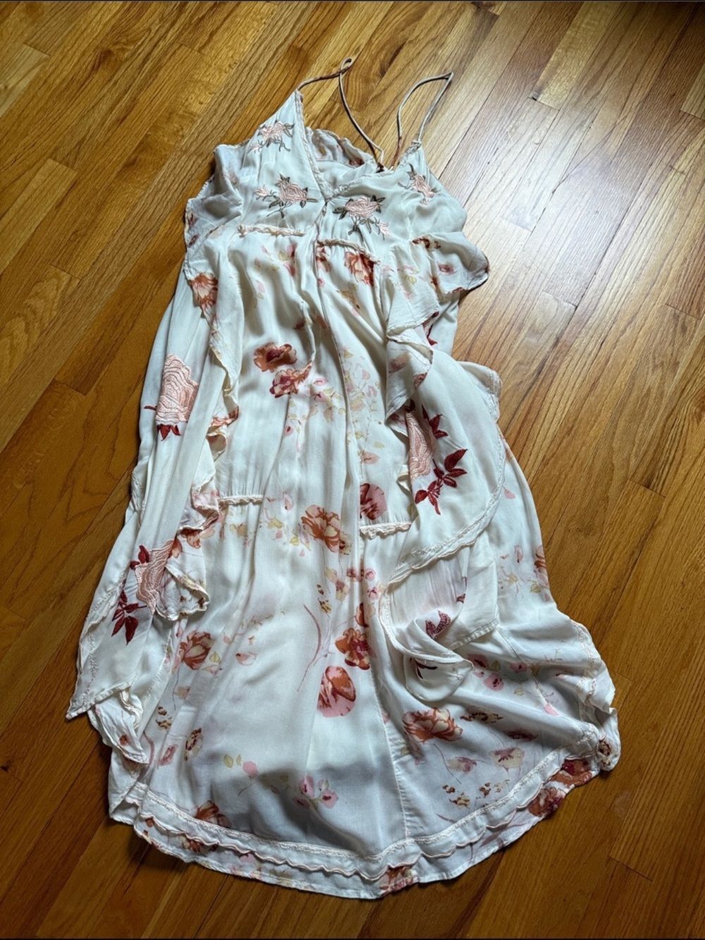 Free People Audrey Embroidered Maxi Dress Size S - Picture 7 of 9
